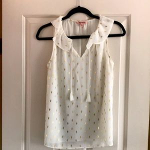 Juicy Couture gold white tank